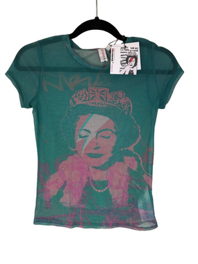 Guess Queen Graffiti Mesh T-Shirt